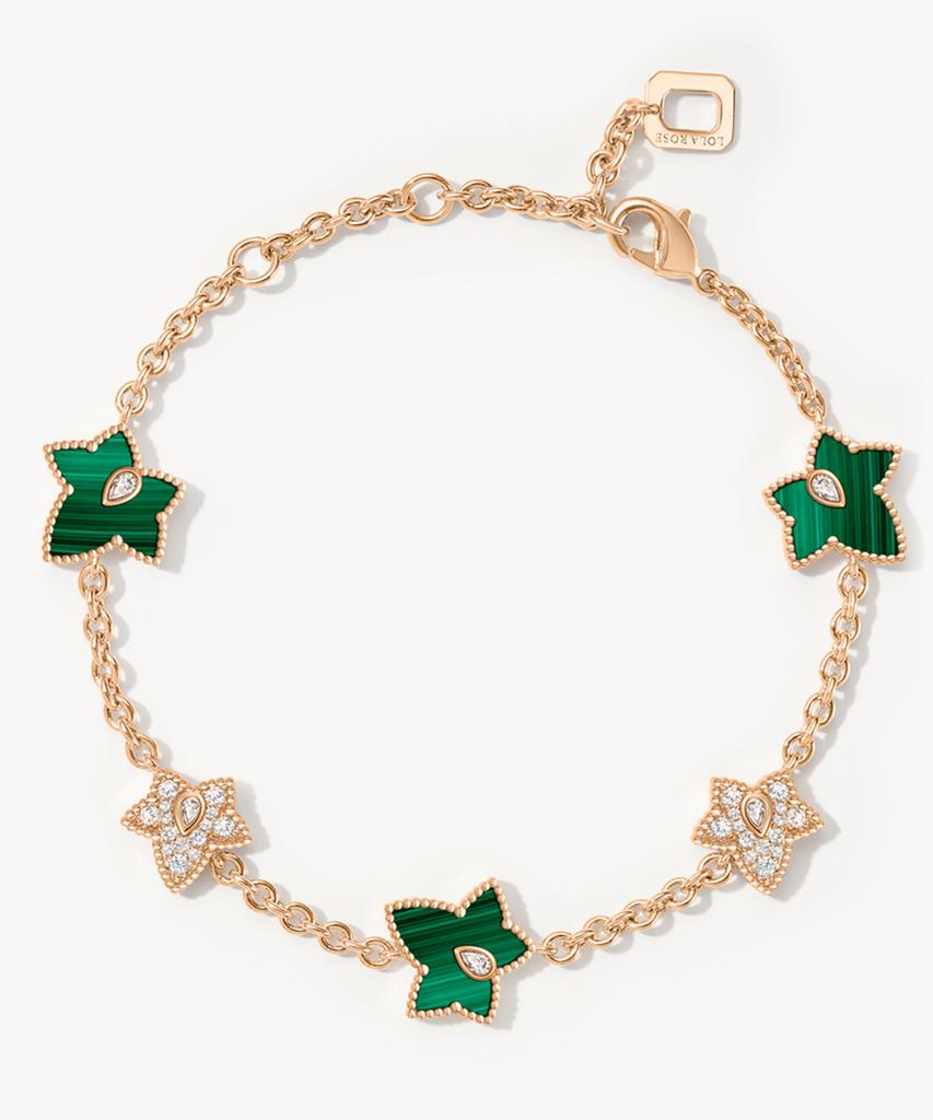 Lola Rose Ivy Malachite Cubic Multi-Pendant Women'S Chain Bracelet