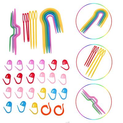 Good Crochet Hook High Quality Craft Knitting Needles Markers Needle Clip Plastic ABS Popular Hot Sale Knit Stitch Crochet 1Set Locking Stitch