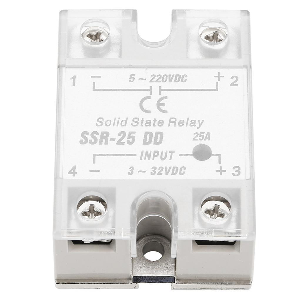 SSR 25 DD 25A 5 220VDC Solid State Relay For Industrial Automation Process