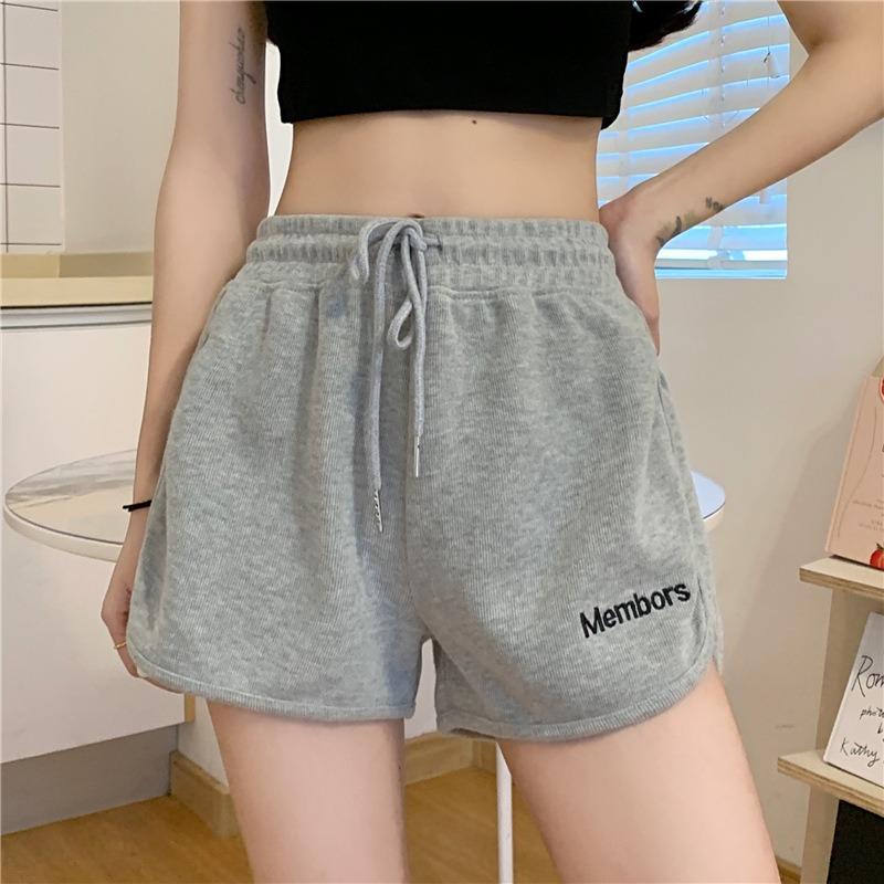 High Waist Shorts Women Summer Loose Slim Casual Wear Sports Black Wide Legs High Waist Home Pajama Pants