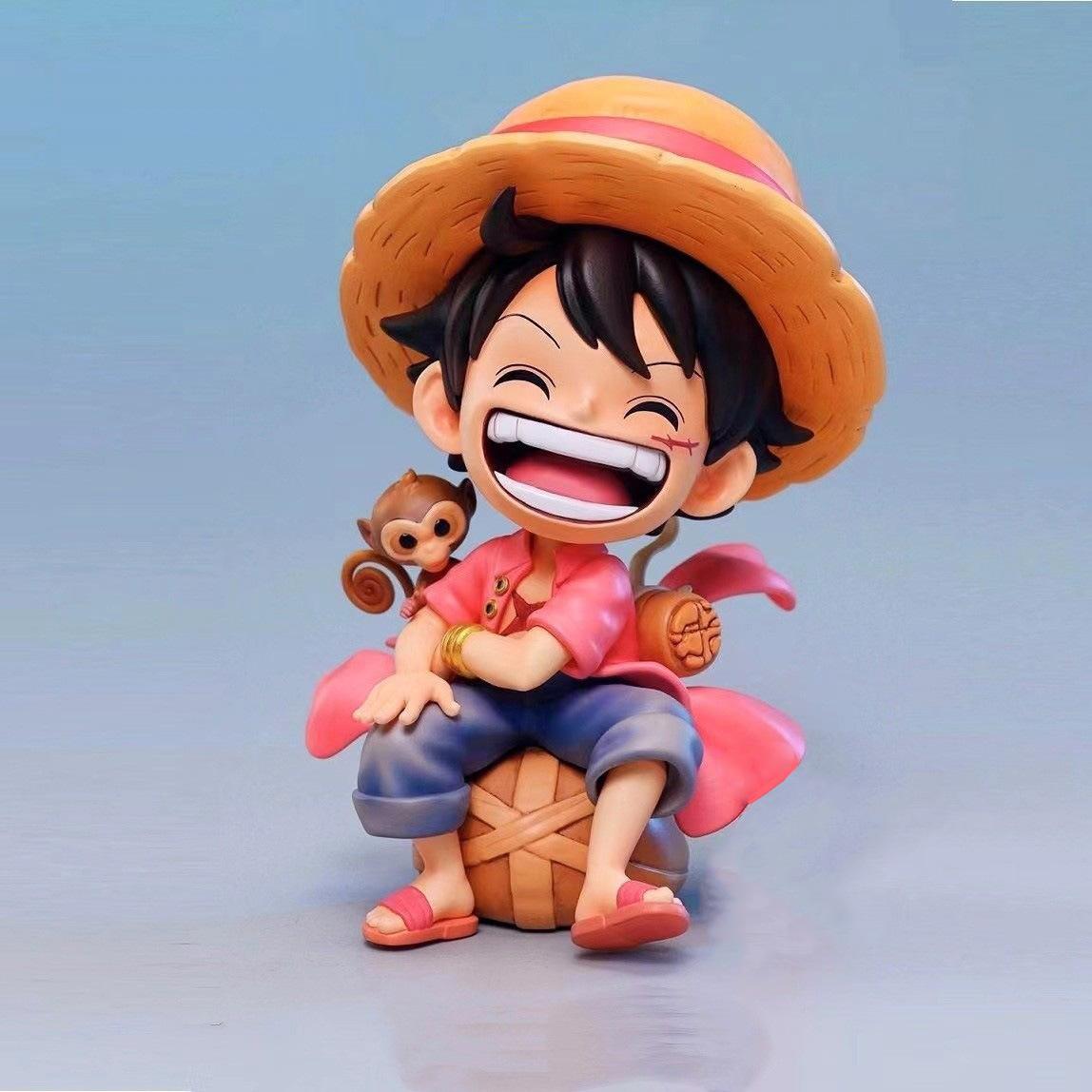 

One Piece anime - Seated versions of Luffy, Sanji, Ace, and Brook - figurine models as gifts