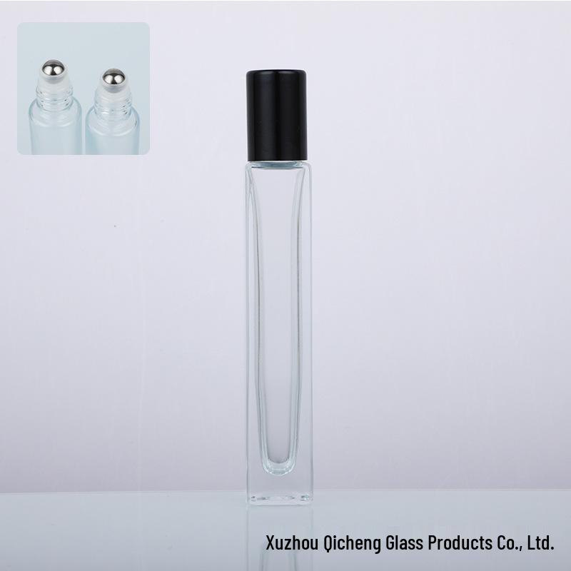 10ml Portable Glass Perfume Bottle with Spray, Roller Ball, and Lid - Silkscreen Compatible