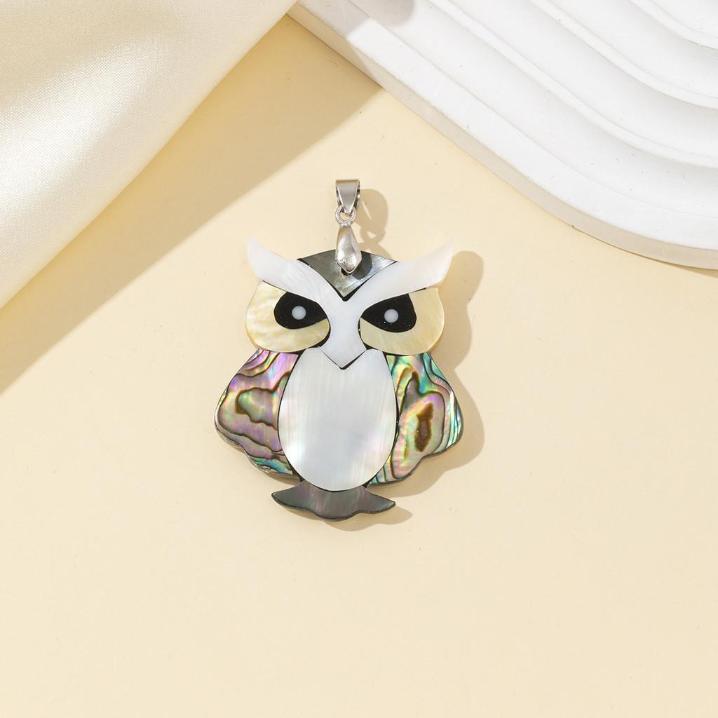 Handmade Shell Owl Pendant Necklace With Unique Design For Style Accessories
