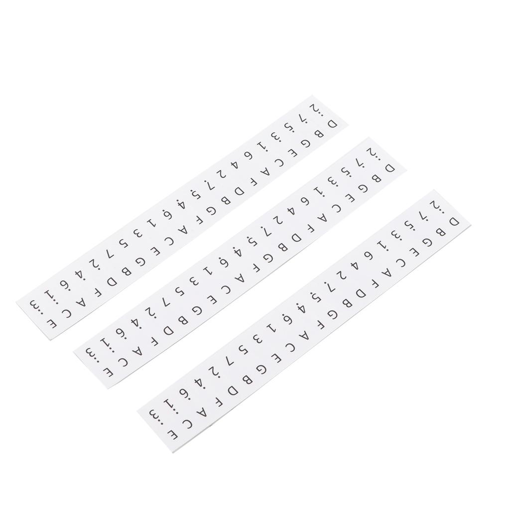 3Pcs Keys Stickers 17‑Key Kalimba Staff Labels Thumb Piano Button Musical Note Decoration