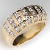 Luxury Inlaid White CZ Women's Ring Exquisite Gold Color Geometry Daily Wear Party Jewelry Anniversary Gift