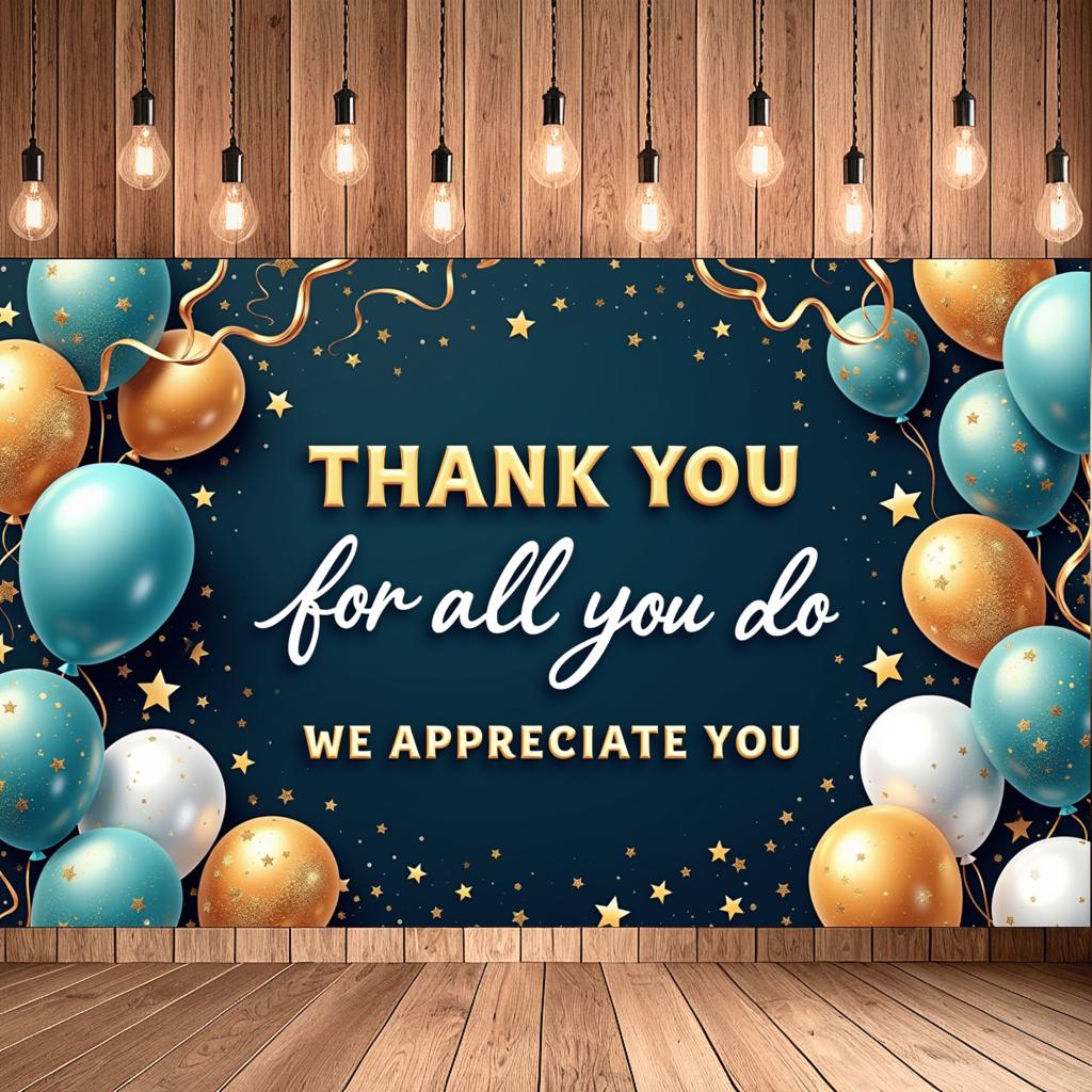Durable Build Party Decoration Gratitude Banner Appreciation Banner for Volunteer Event Thank You Party Teacher Recognition