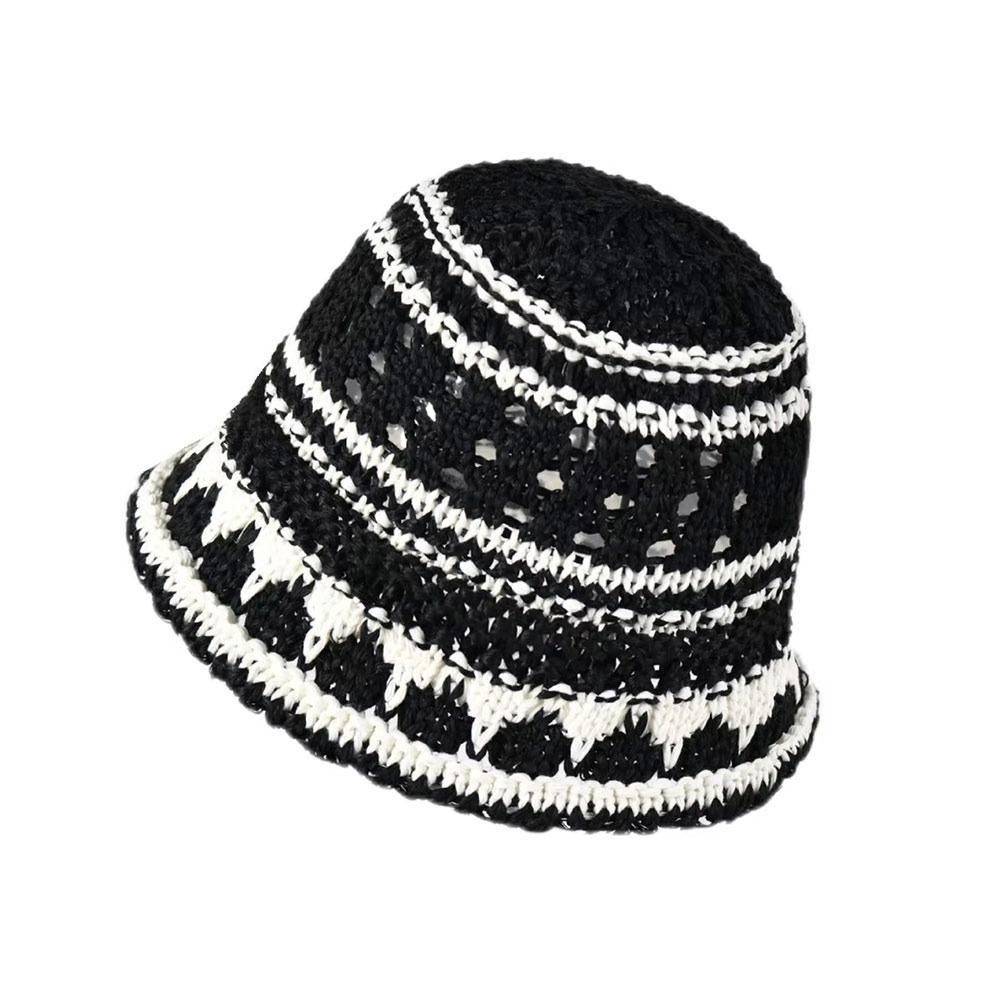 Chapeau de soleil ajouré Panama respirant Chapeau de voyage Mode Chapeau bob Été