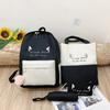 Minimalist Oxford Backpack For Middle School Girls With Waterproof Material And Spinal Protection