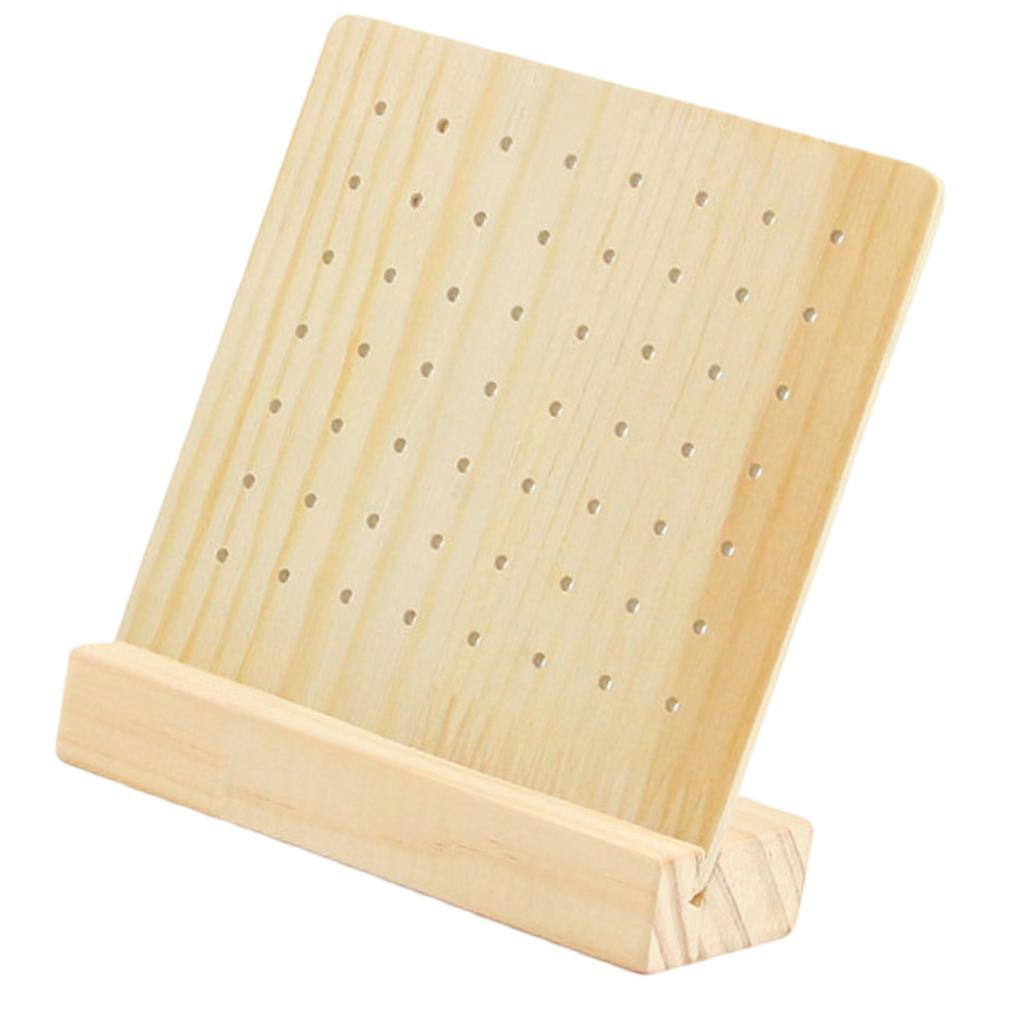 28/66 Pairs Hole Wood Jewelry Holder for Earrings Multi Tiers Ear Stud Organizer Stylish Jewelry Presentation Shelf