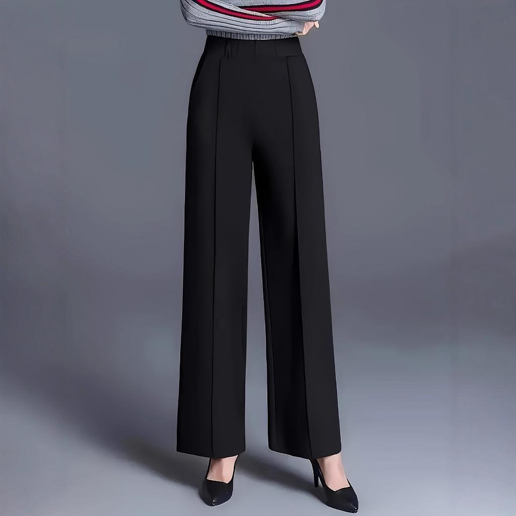 Solid-colored Wide-leg, High-waisted Loose and Slimming Casual Pants for Women In Autumn and Winter
