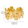 Hot-selling Gold-plated Exaggerated Design Flower Stainless Steel Open Bracelet Does Not Fade Adjustable Hand Jewelry