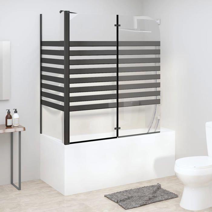 VidaXL Striped Shower Cabin Shower Wall Bathroom Screen Bathtub Accessory Interior 120x68x130 Cm 151863