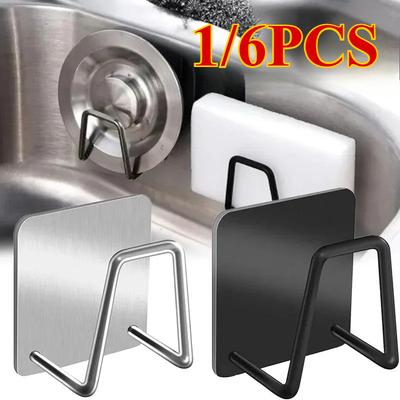 1/6 pezzi Porta spugna da cucina Autoadesivo Porta spugne da lavello Scolapiatti Ganci da parete Organizzatore per palla di filo Portaoggetti da bagno