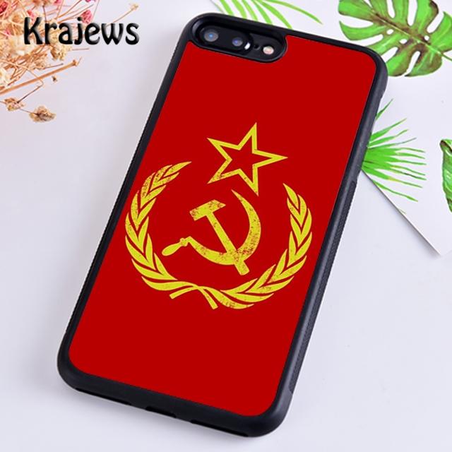 Krajews New Style Russia Soviet Flag Phone Case Cover For iPhone 17 Air 16 15 14 plus 11 12 pro max coque Fundas