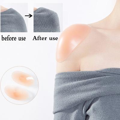 1 Pair Invisible Soft Silicone Shoulder Push-Up Pads Adhesive Enhancer Pad S/L