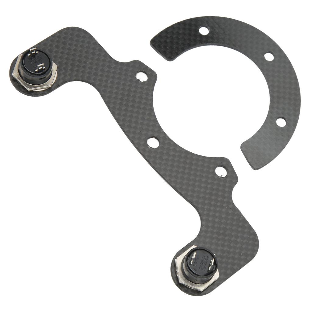 External Horn Button Kits Carbon Fiber 6 Bolts Steering Wheel Modified Button Universal Fit for Horns Lights Yellow