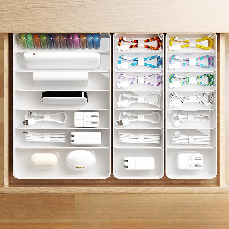 The Data Cable Storage Box Can Separate The Cable Organizer Drawer Large-capacity Power Cord and Charging Cable Organization Box