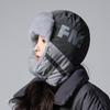 Warm Fleece-lined Knit Beanie Hat With Ear Flaps Winter Outdoor Use Unisex Adult Cap