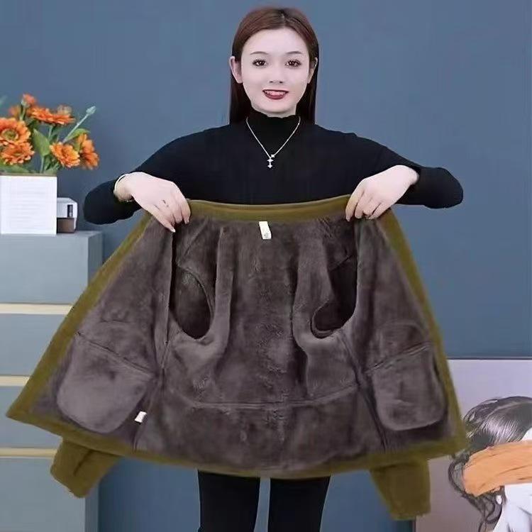Mom's Premium Corduroy Jacket: Versatile, Loose-Fit Casual Top for Middle-Aged and Elderly Women - Spring and Autumn Wear