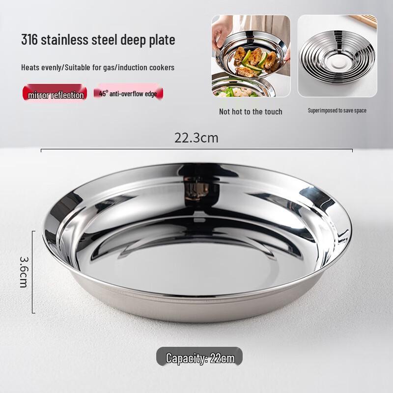 CCKO 316 Stainless Steel Deep Serving Plate