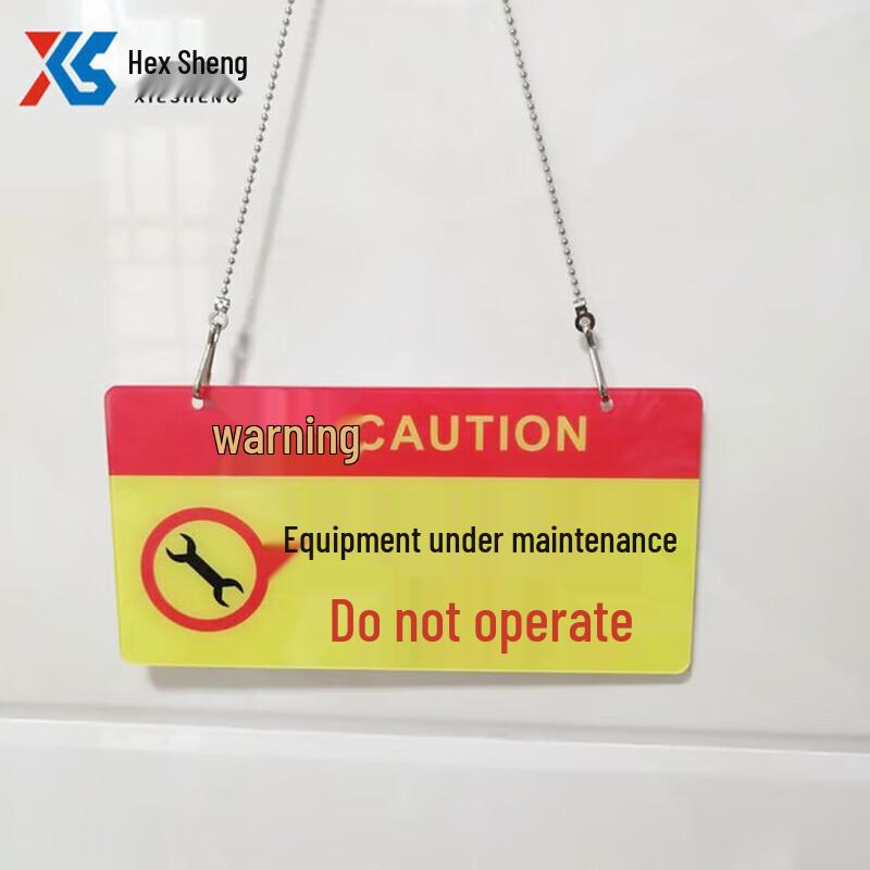 Acrylic  Do Not Operate  Warning Tag