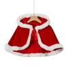 [Ymgot] Santa Poncho, Christmas Santa Claus Cloak, Christmas Cosplay Cape, Red/Green (Red)
