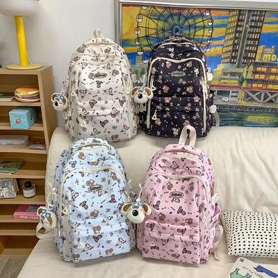 College-Stil Schultasche weibliche College-Studenten Koreanische Version niedlich Rucksack mit großem Fassungsvermögen Freizeit Mittelstufenschüler Reise Rucksack Trend