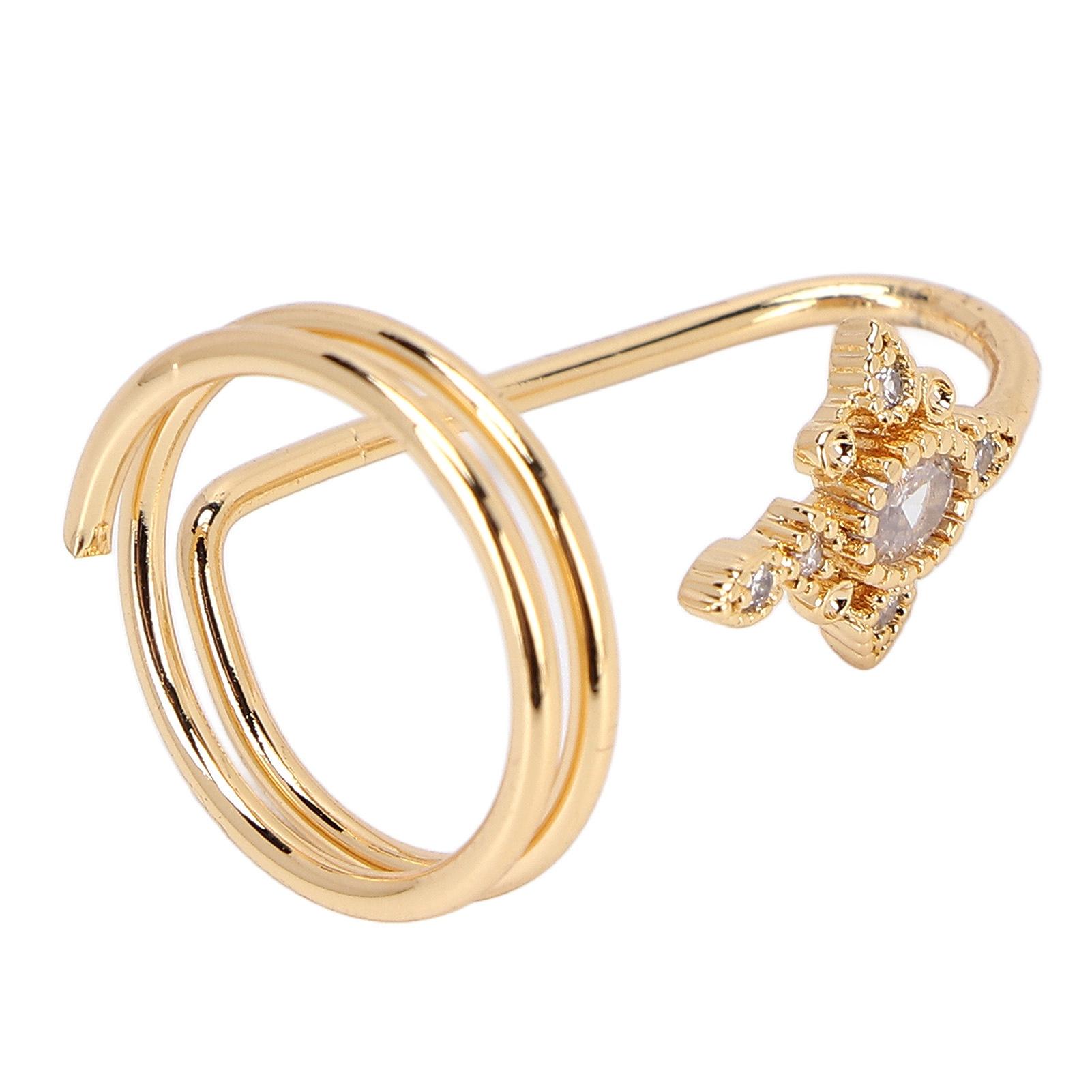 

Женское кольцо для ногтя пальца, гальванизированная медь, модные кольца для ногтей, аксессуар для нейл-арта, золотистое