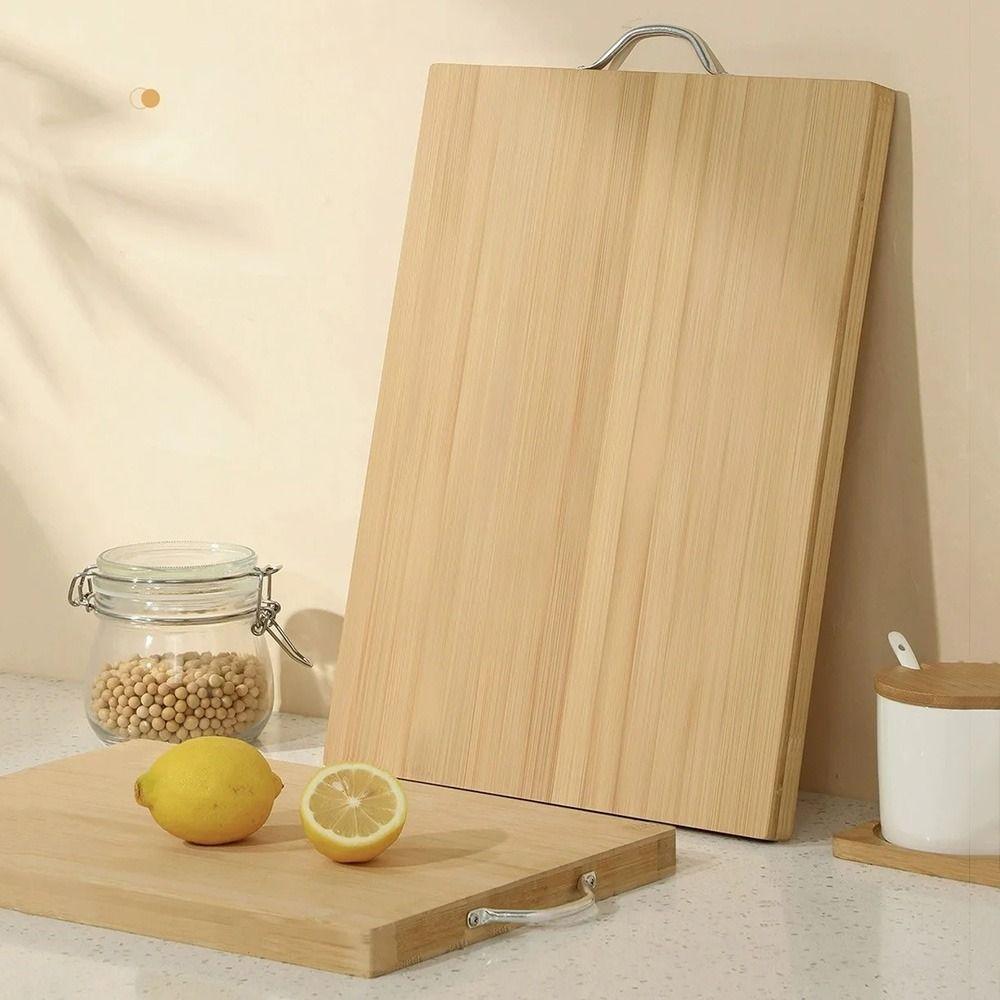 Rectangle Bamboo Chopping Board with Handle Butcher  Chopping Blocks Tool Wooden Tray  Home Use
