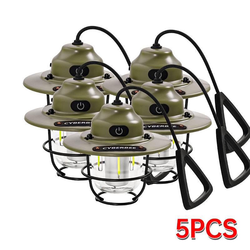 Outdoor Portable Handheld Light with Long Lifespan Tent Light Hanging Light Typec Rechargeable Flashlight Waterproof Light