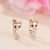 Wish Personality Design Sense Champagne Gold and White Diamond Fox Ear Buckle