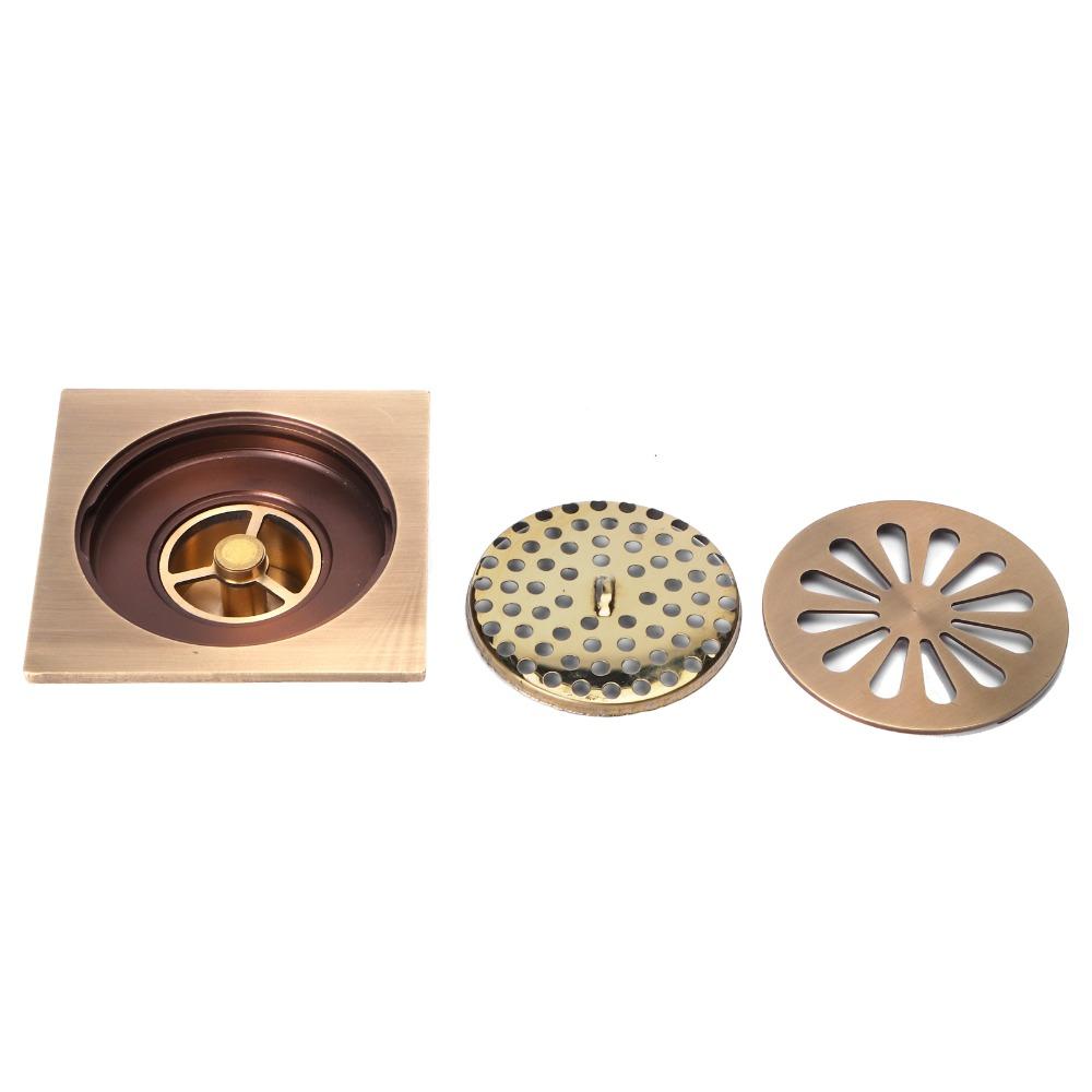 Copper Floor Drain Set Antique Floor Drain Easy Clean Shower Drain Outdoor Shower