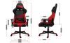 Chaise Gaming - HUZARO - Force 6.2 Rouge Tissu - Ergonomique - Coussin Lombaire Têtière - Réglable - Pivotant