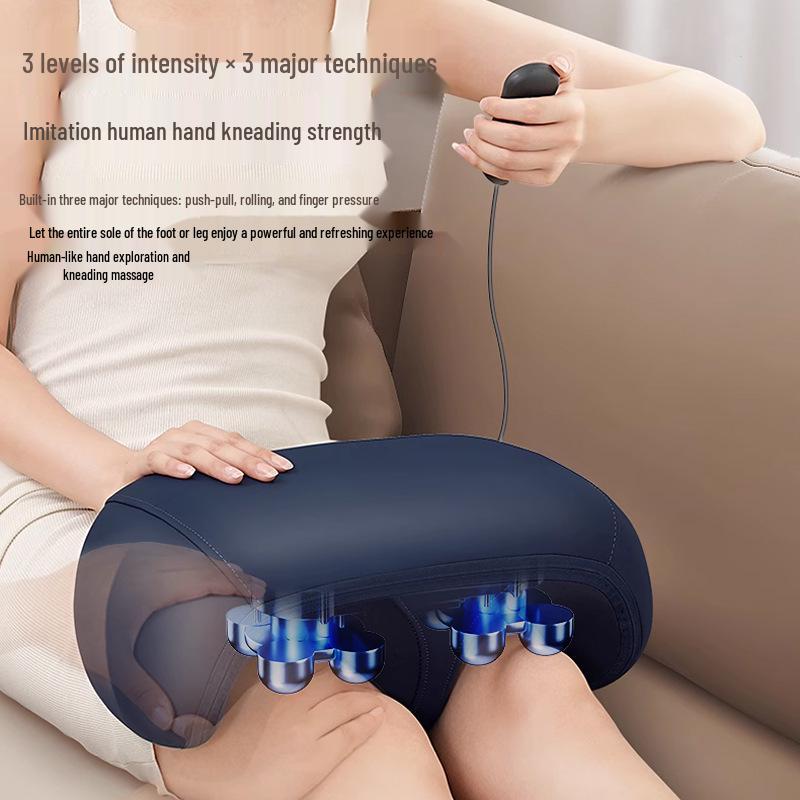 Masajeador de pantorrillas cruzado, máquina automática de spa para pies con amasado, para piernas bonitas y alivio muscular