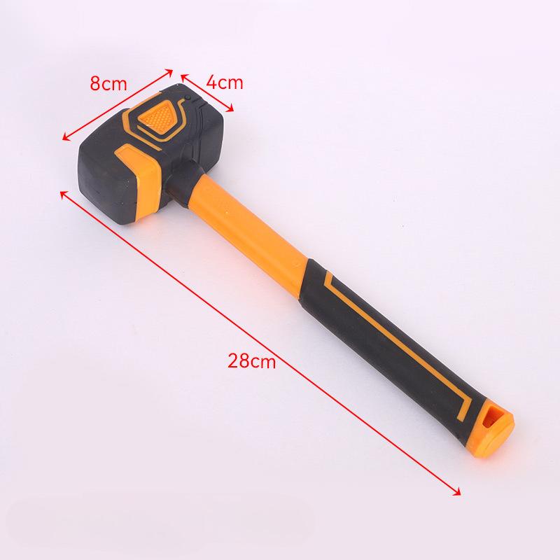 Multi-Functional Rubber Hammer Soft Rubber Leather Head for Tile Installation Professional Striking Construction Hand Tool