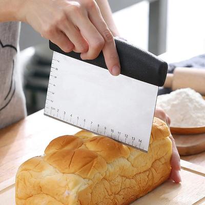 Nóż do ciasta ze stali nierdzewnej, szpatułka do kremu do ciasta, skrobak do ciasta maślanego, narzędzia do pieczenia w domu, narzędzia do cięcia, gadżety kuchenne