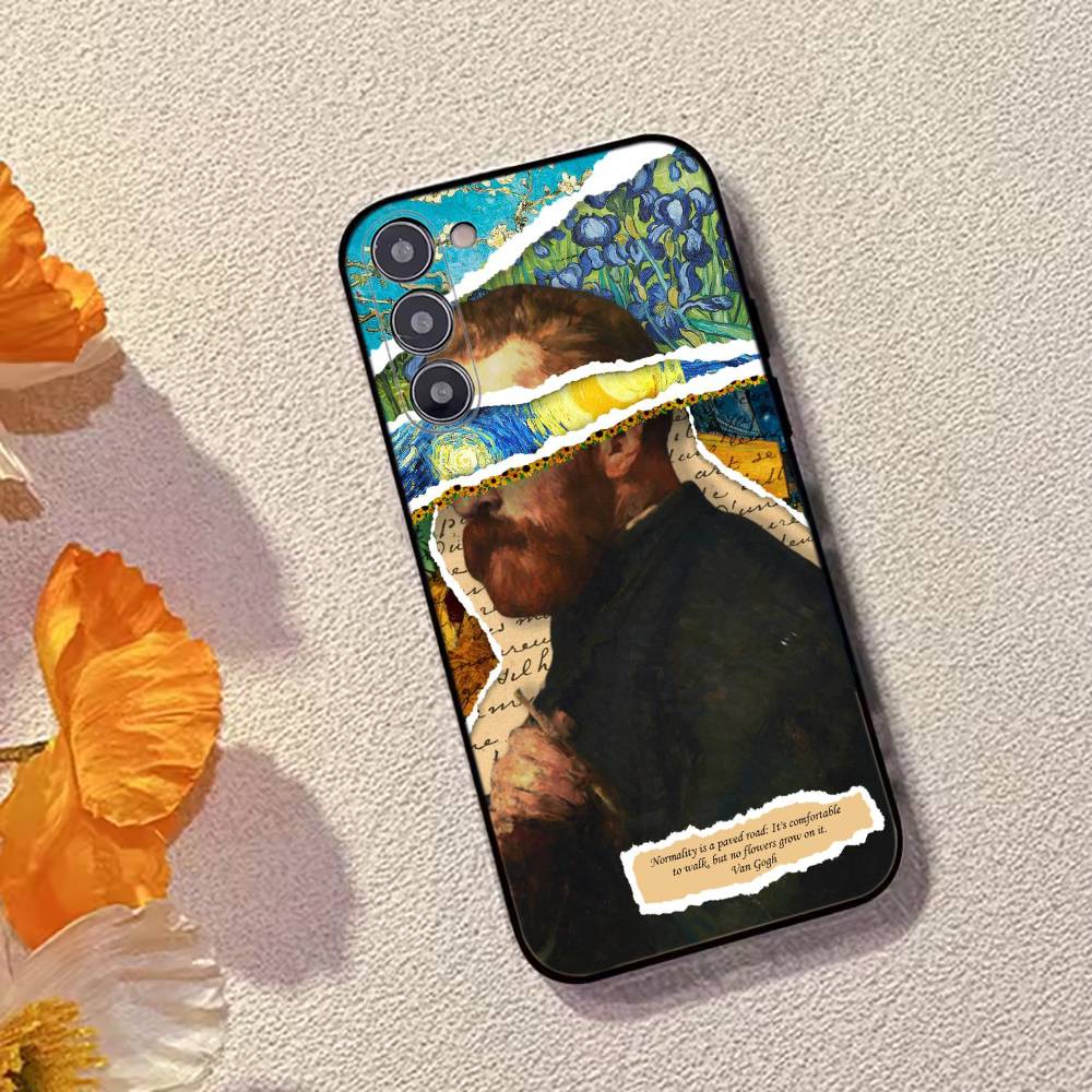 Van Gogh A-Art Aesthetic Phone Case For Samsung Galaxy A73,A72,A71,A70,A53,A52,A51,Soft Silicone Black Cover