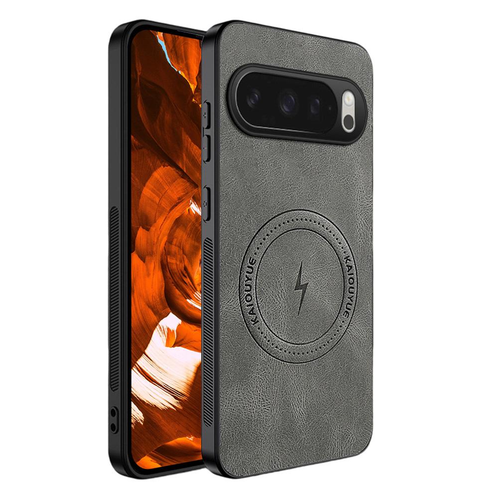

For Google Pixel 10/10 Pro Magnetic Case Nappa Texture PU Leather TPU Phone Back Cover