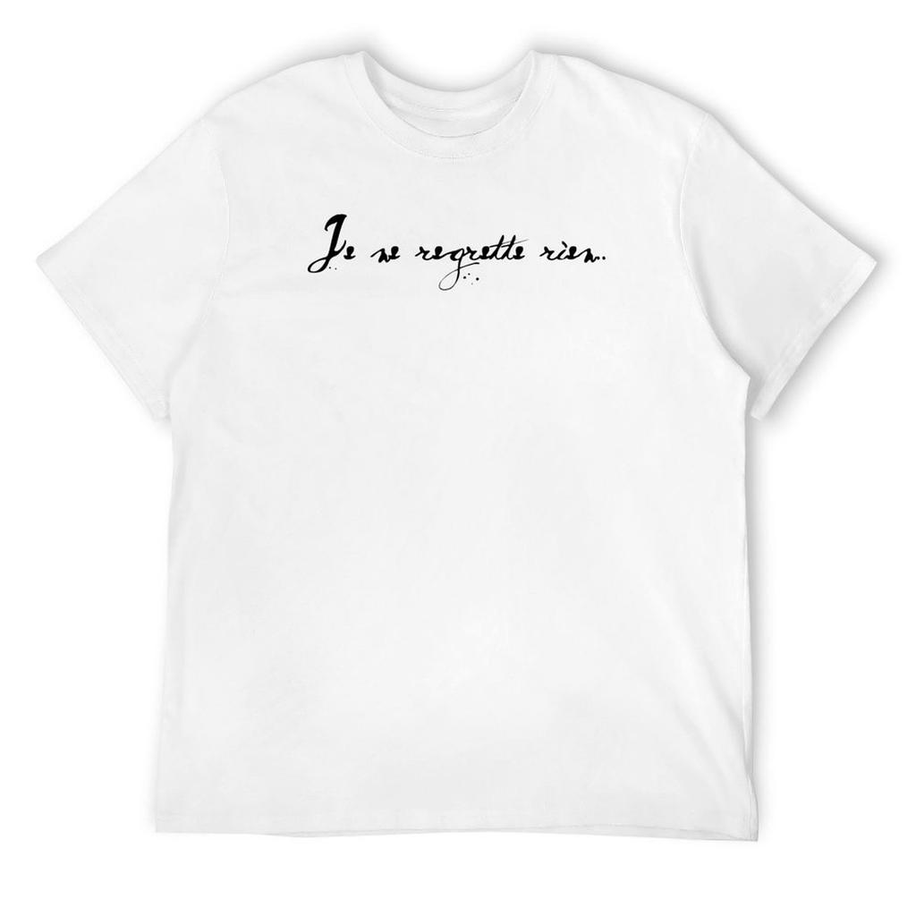 Edith Piaf - I do not regret anything French chanson french T-Shirt oversizeds sports fans man clothes mens tall t shirts