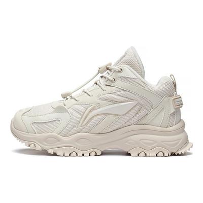 Li Ning Kids Série Sports Lifestyle Chaussures Décontractées Basses Baskets pour Enfants Blanc Cygne YKCS210-9
