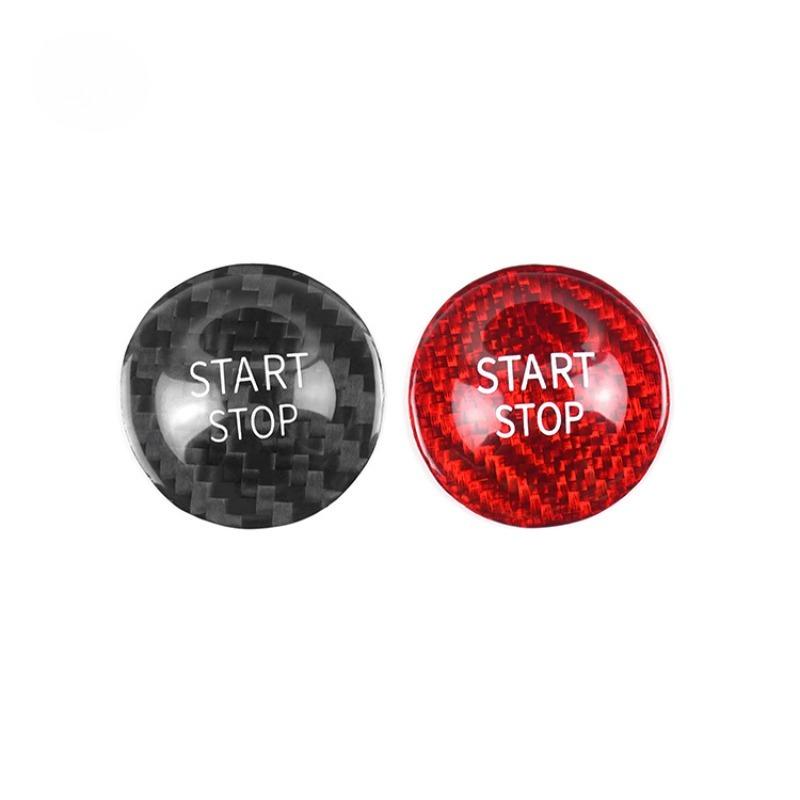 For Renault Megane 3 2 Clio 4 Car Captur Engine Start Stop Button Cover Real Carbon Fiber Sticker 2013 2014 2015 2016 2017 2018