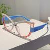 Multi Color Decor Frame Chic Crystal Design Ladies Glasses Non-prescription Striped Po Trends Eyewear for Women's