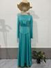 2023 Autumn Rhinestone Inset Lace-up Flared Sleeve Slimming Socialite Dress