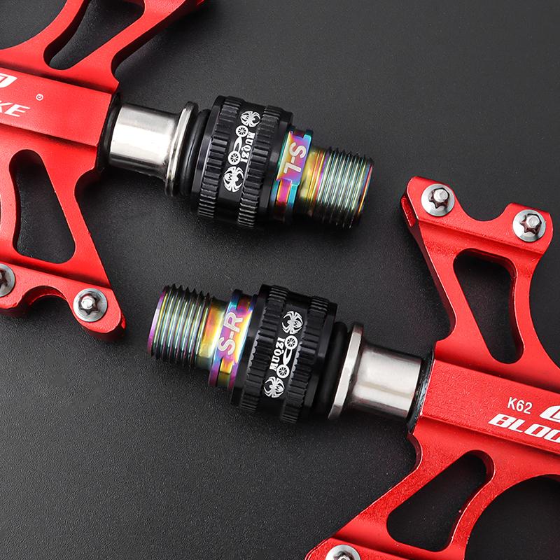 MUQZI 1Pair Quick Release Pedal Holder Titanium Alloy Stainless Steel Pedal MTB Road Bike Quick Release Pedal Extender Adapter
