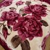 Luxuriöse, ultraweiche Raschel-Fleecedecke, traditionelles, doppellagiges, dickes Vintage-Blumenmuster, ganzjährige Wärme, maschinenwaschbar