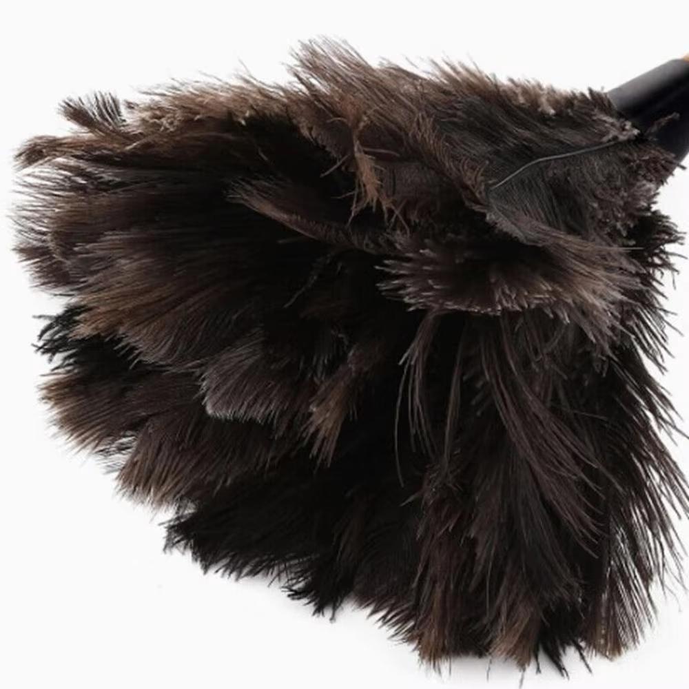 New Feather Duster Wooden Handle Duster Anti-static Dust Removal Dusters Ostrich Duster Feather Fur Brush For Home Cleaning Tool