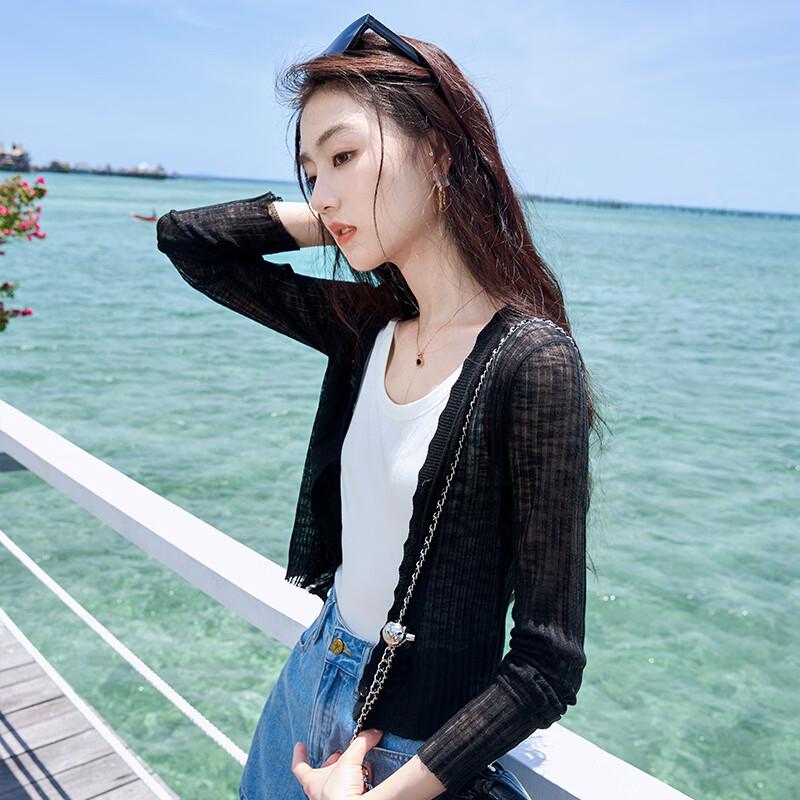 Xiangying Women s Thin Knitted Cardigan S