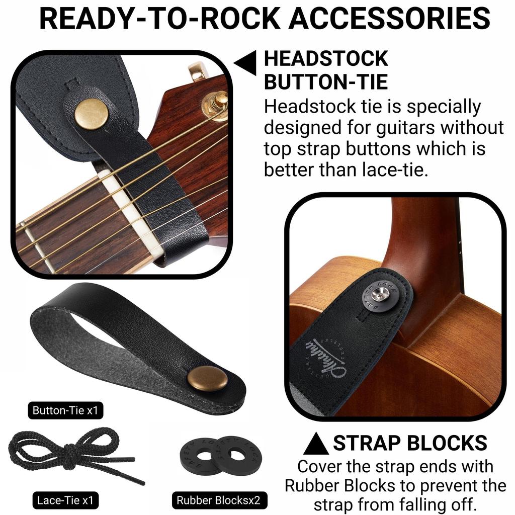 Chevron Guitar Strap Guitar Strap for Bass Guitars with Strap Block Headstock Strap Tie Wide Adjustable Length from To [Amumu] Acoustic, Electric, & -