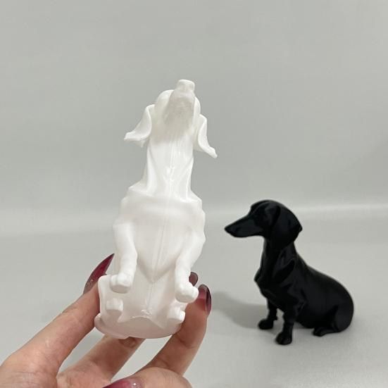 Dachshund Dog Statue 3D Printed Cute Dog Sculpture for Home Office Desk Shelf Decor Collectible Gift for Dog Lovers
