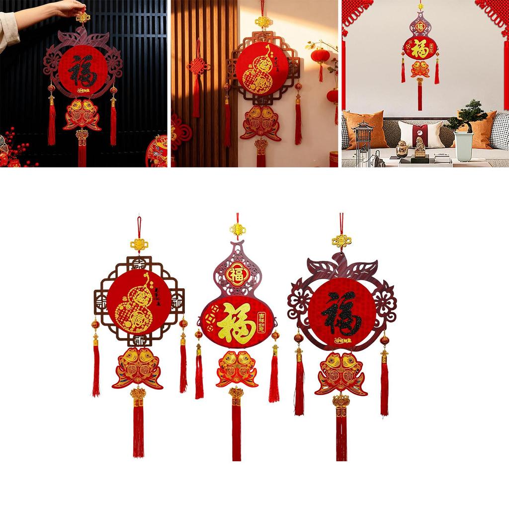 Chinese New Year Decoration Lightweight with Tassels Traditional Pendant Spring Festival Party Decor for Home Door Decoration